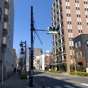 佐々木整体治療院への道のり:小金井街道目印の信号